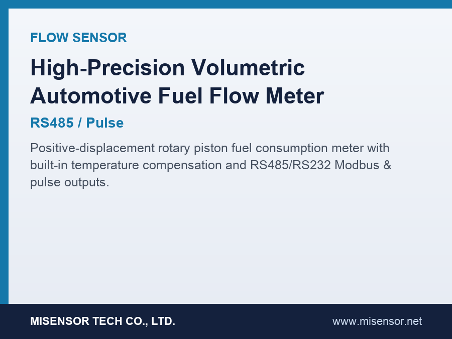 High-Precision Volumetric Automotive Fuel Flow Meter (RS485 / Pulse)