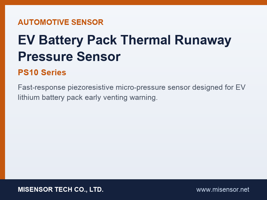 EV Battery Pack Thermal Runaway Pressure Sensor (PS10)