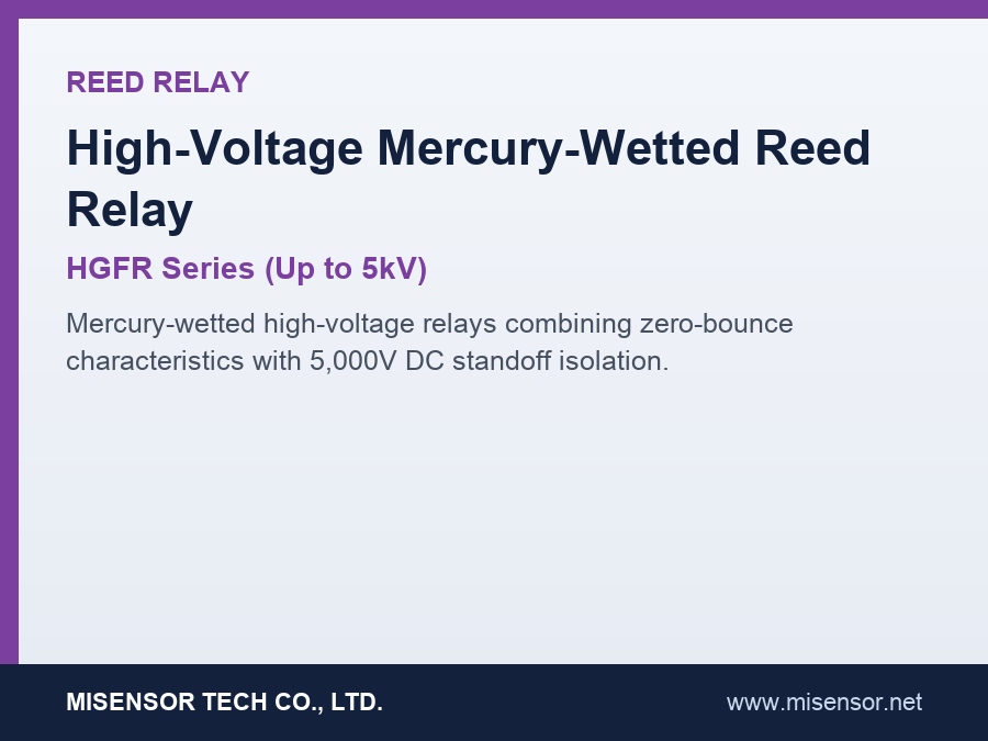 High-Voltage Mercury-Wetted Reed Relay (HGFR Series)